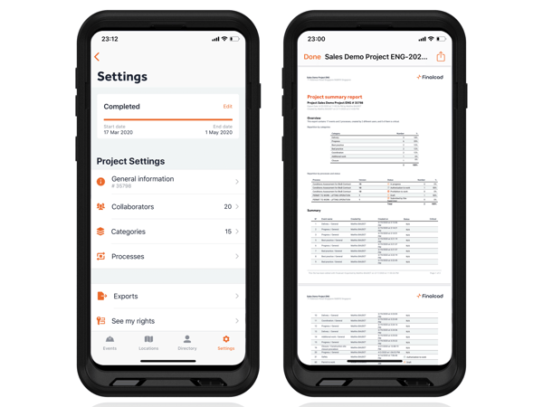 1- Project settings and reports ENG