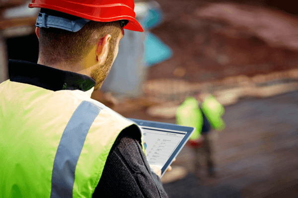 Construction Data on Tablet